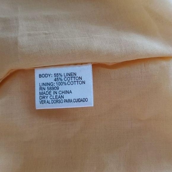 Cremieux Natalia Spring Horizon Gold Ivory Stripe Ruffle Sleeve Midi Dress Small - Picture 6 of 6